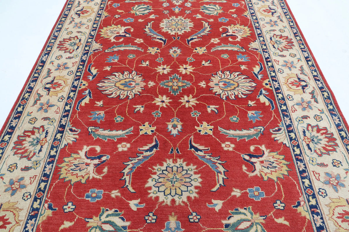 Hand Knotted Ziegler Farhan Gul Wool Rug - 6'4'' x 9'4''