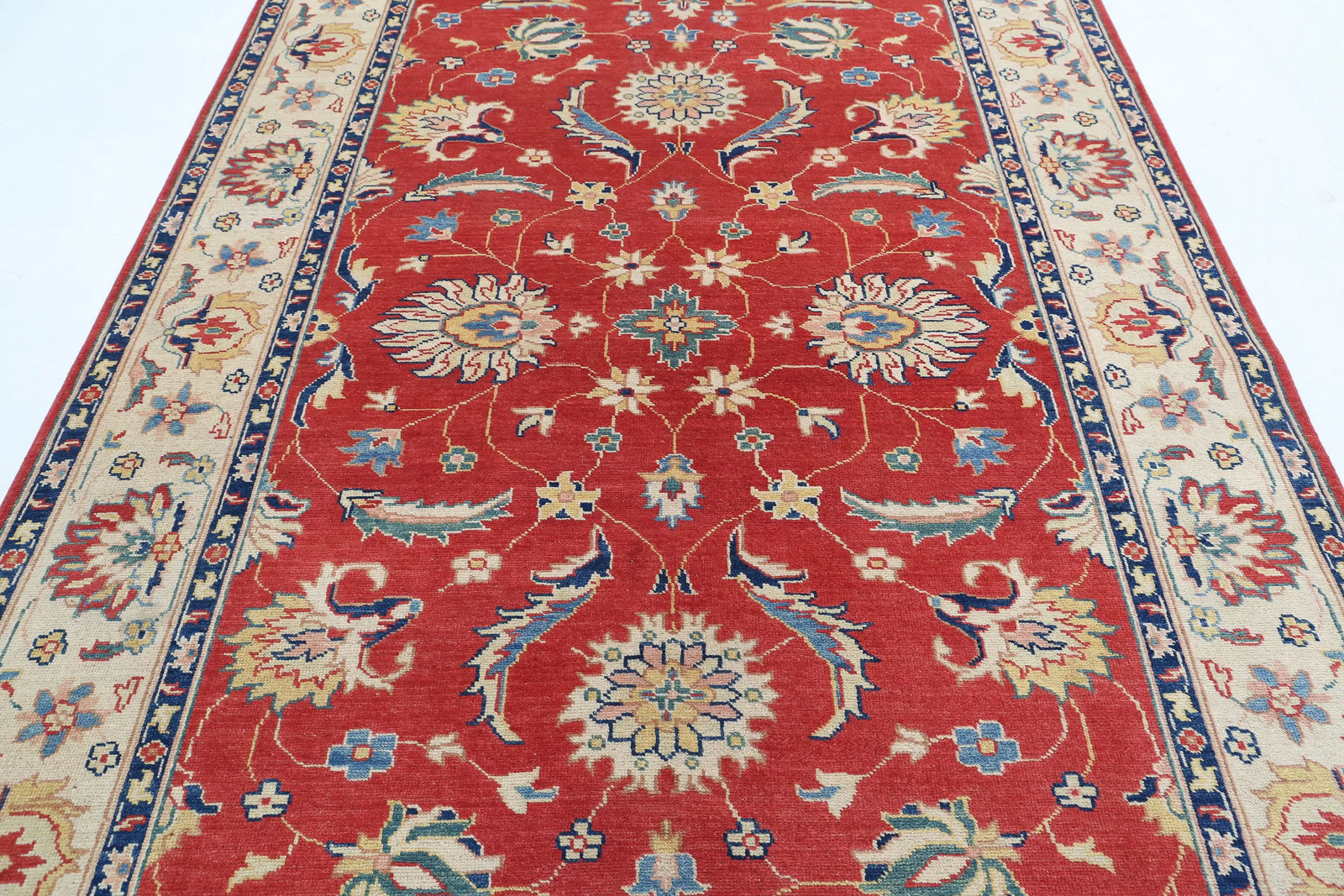 Hand Knotted Ziegler Farhan Gul Wool Rug - 6'4'' x 9'4''