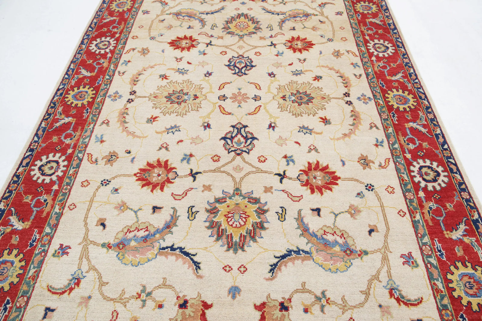 Hand Knotted Ziegler Farhan Gul Wool Rug - 6'5'' x 10'2''