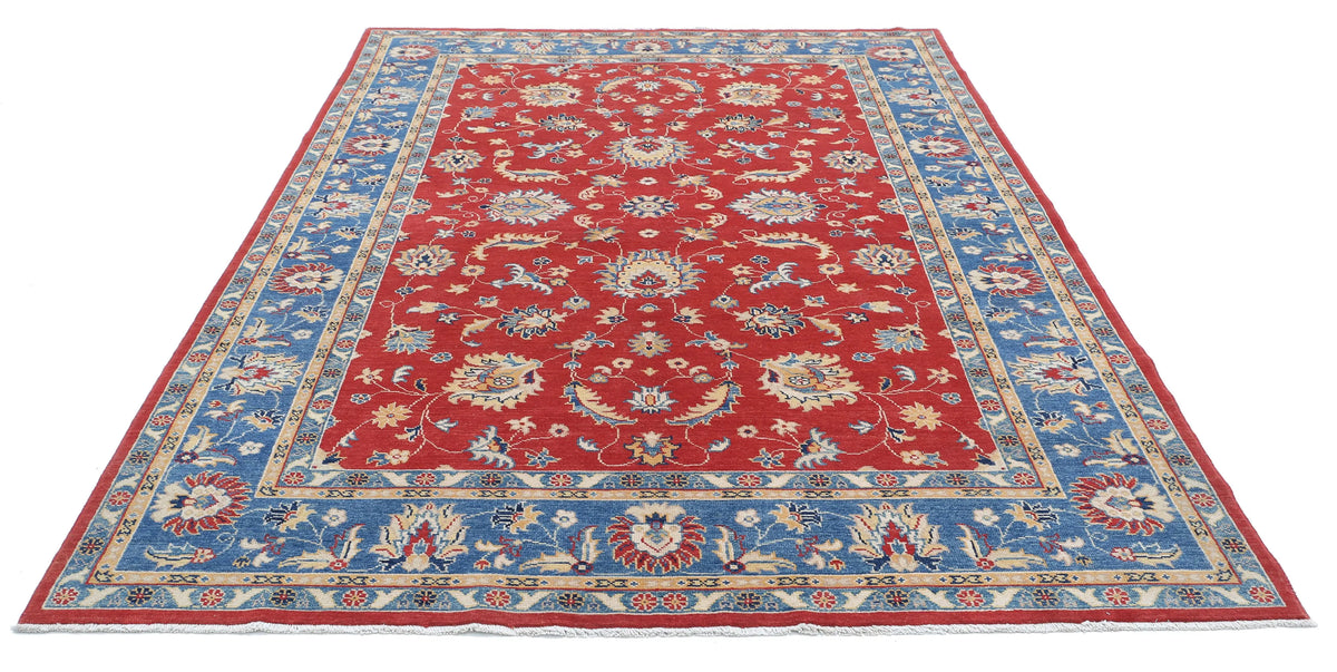 Hand Knotted Ziegler Farhan Gul Wool Rug - 6'6'' x 9'3''