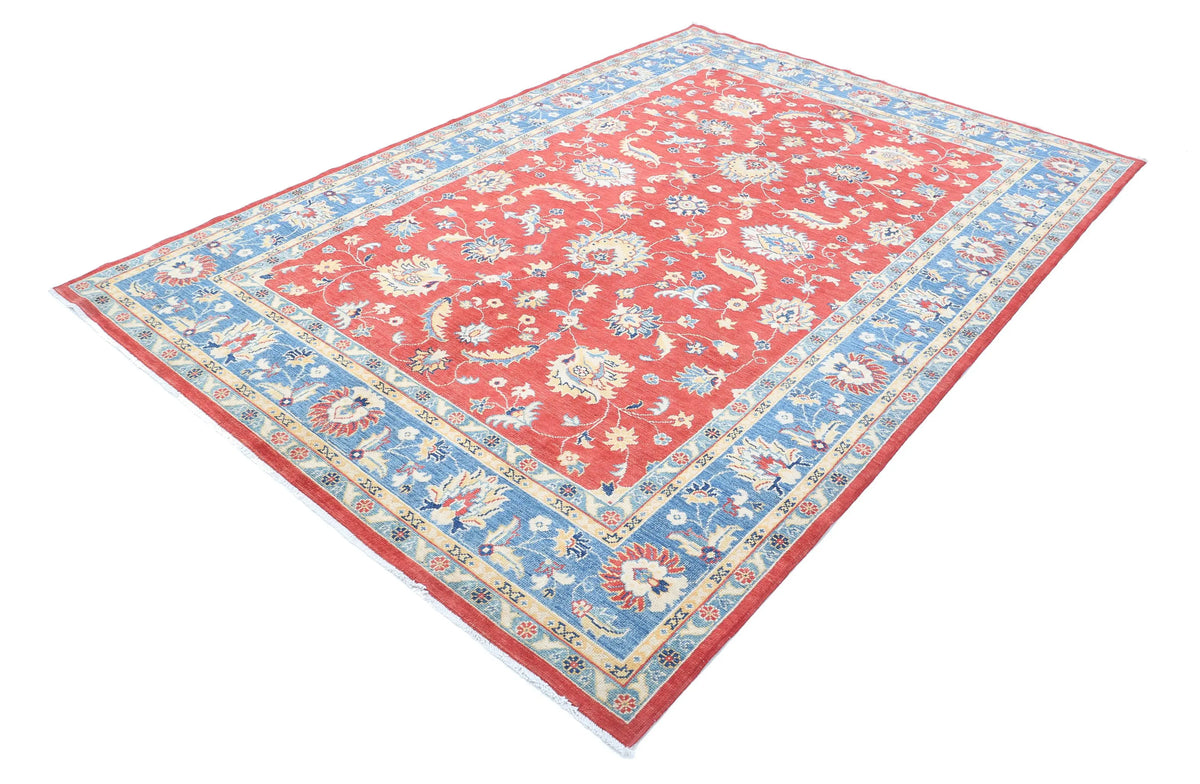 Hand Knotted Ziegler Farhan Gul Wool Rug - 6'6'' x 9'6''