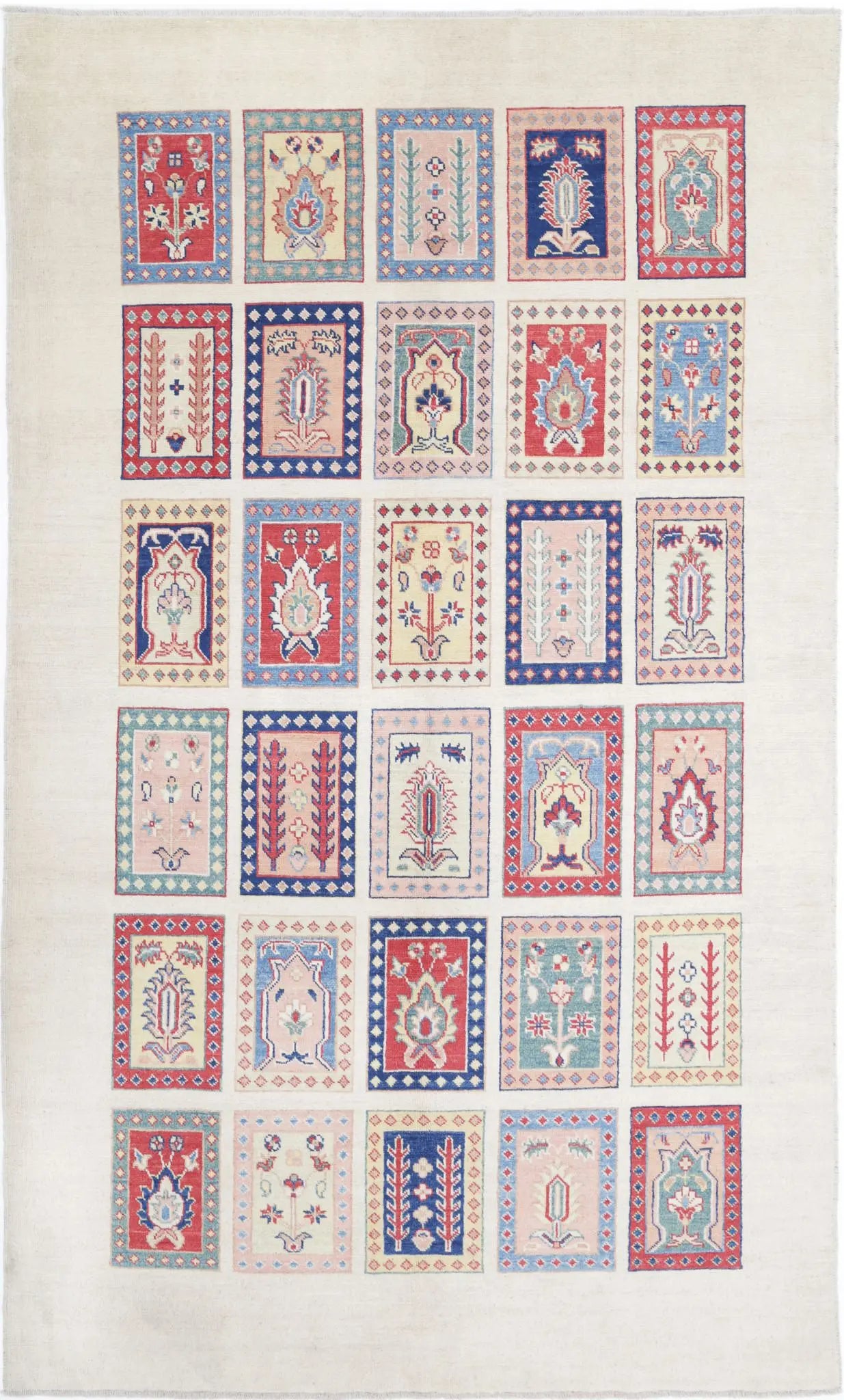 Hand Knotted Ziegler Farhan Gul Wool Rug - 6'7'' x 11'2''