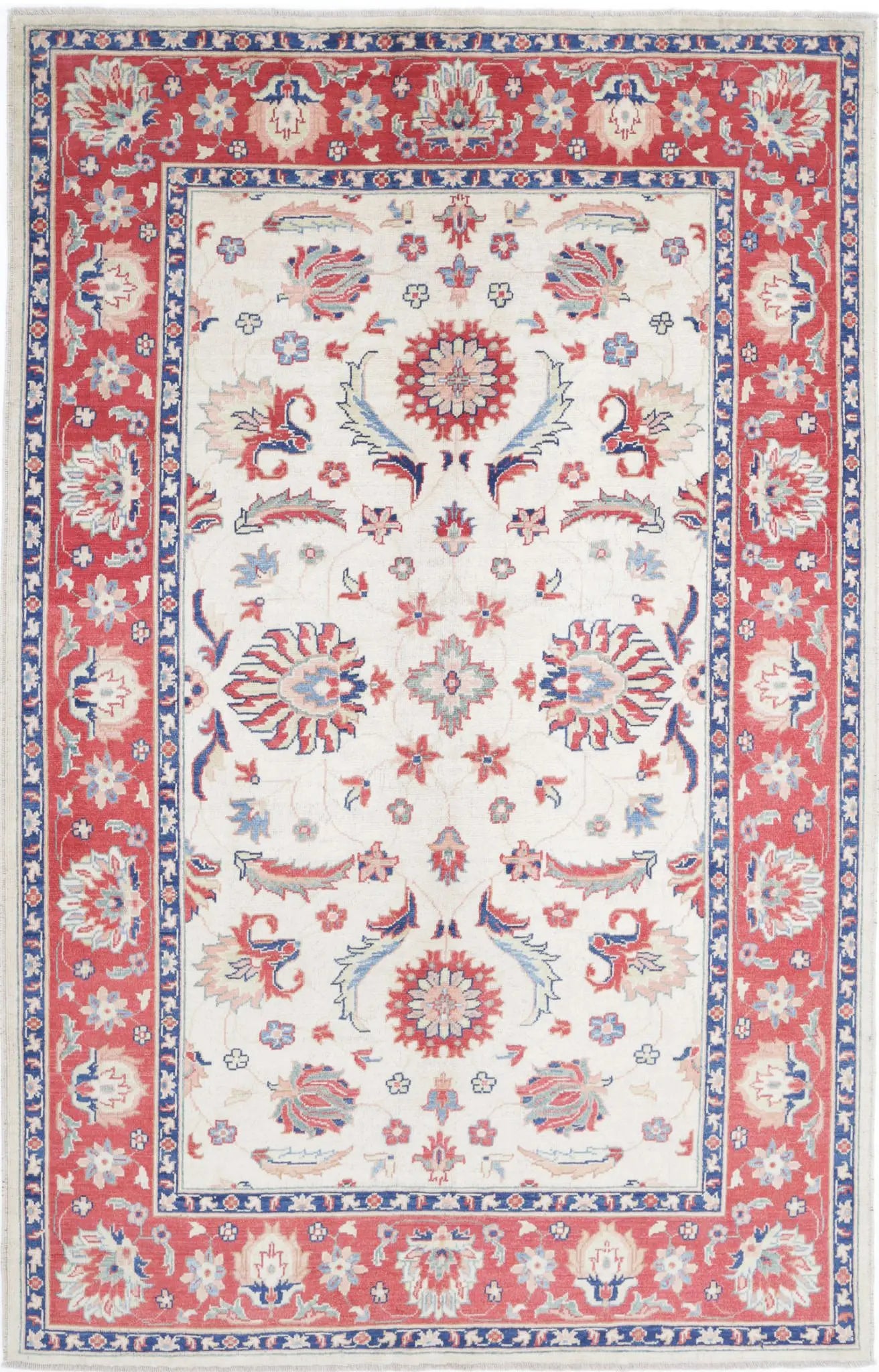 Hand Knotted Ziegler Farhan Gul Wool Rug - 6'8'' x 10'5''