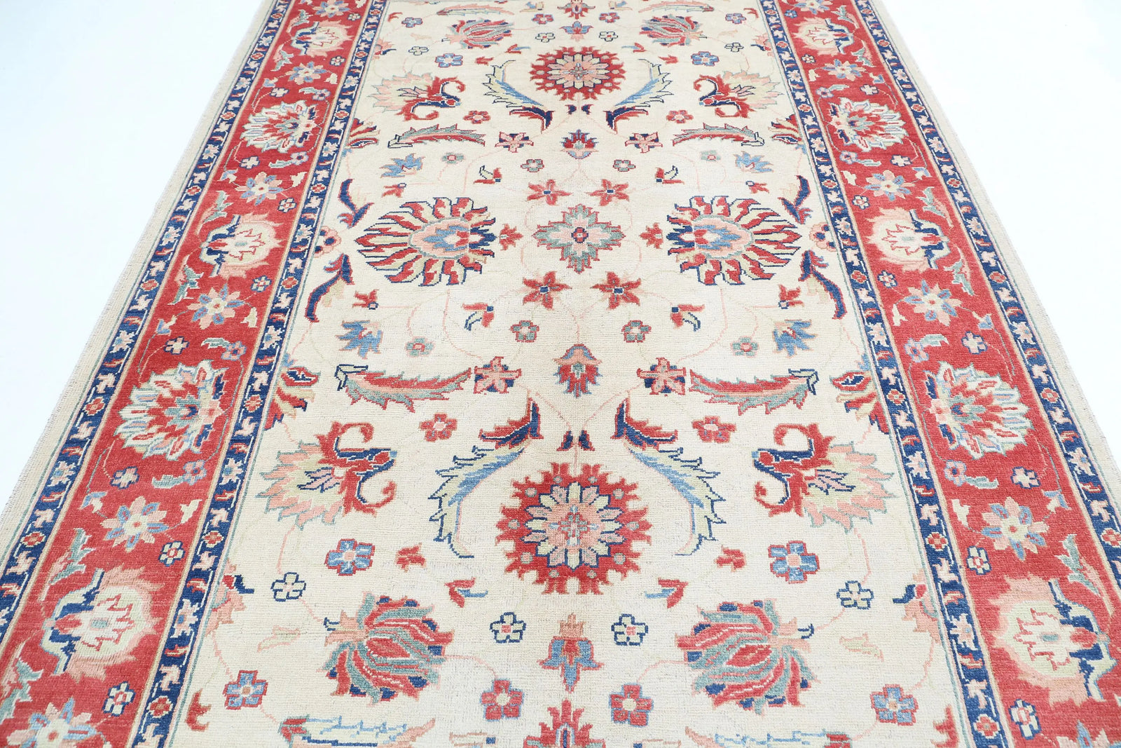 Hand Knotted Ziegler Farhan Gul Wool Rug - 6'8'' x 10'5''