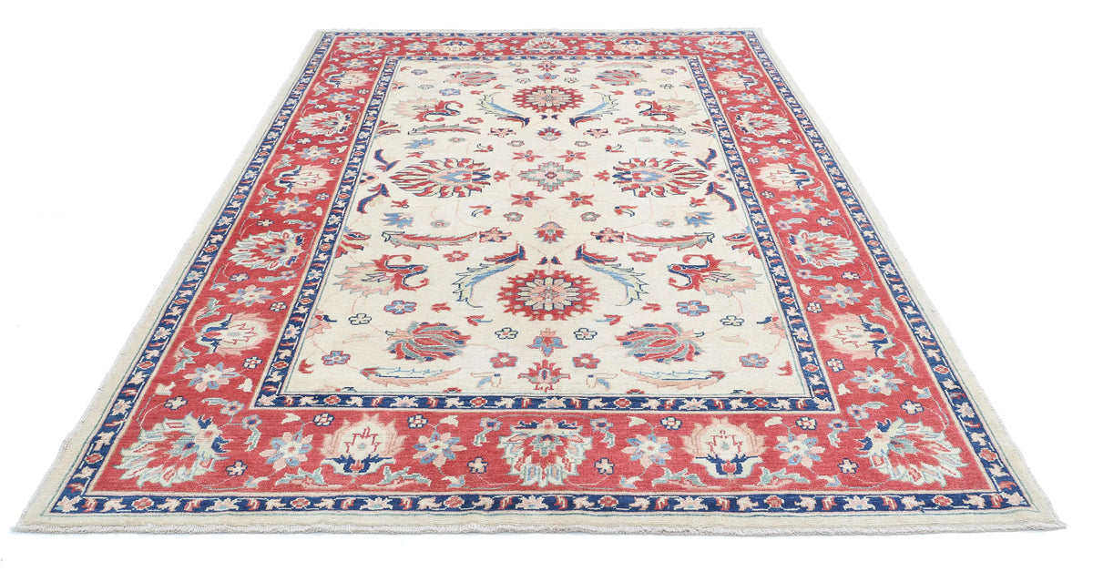 Hand Knotted Ziegler Farhan Gul Wool Rug - 6'8'' x 10'5''