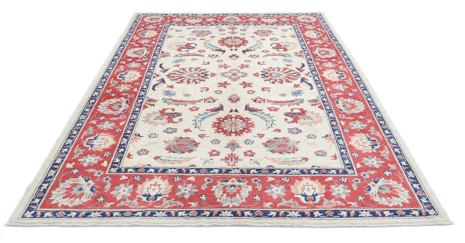 Hand Knotted Ziegler Farhan Gul Wool Rug - 6'8'' x 10'5''