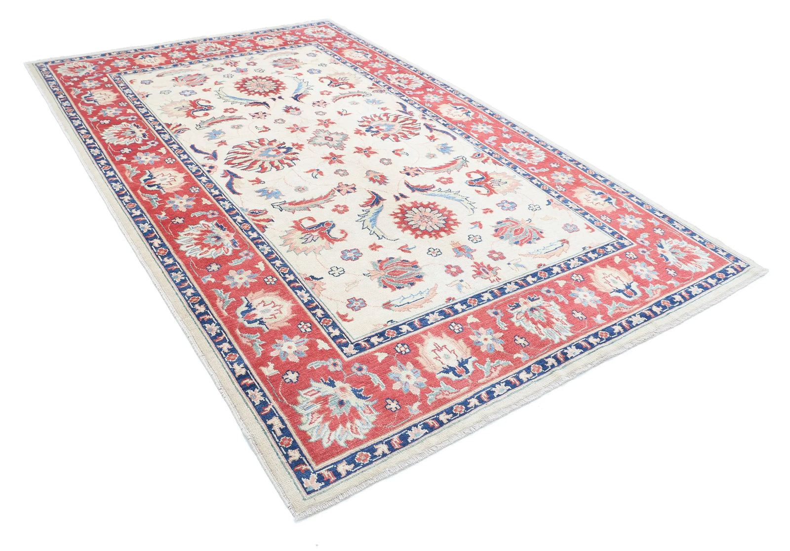 Hand Knotted Ziegler Farhan Gul Wool Rug - 6'8'' x 10'5''