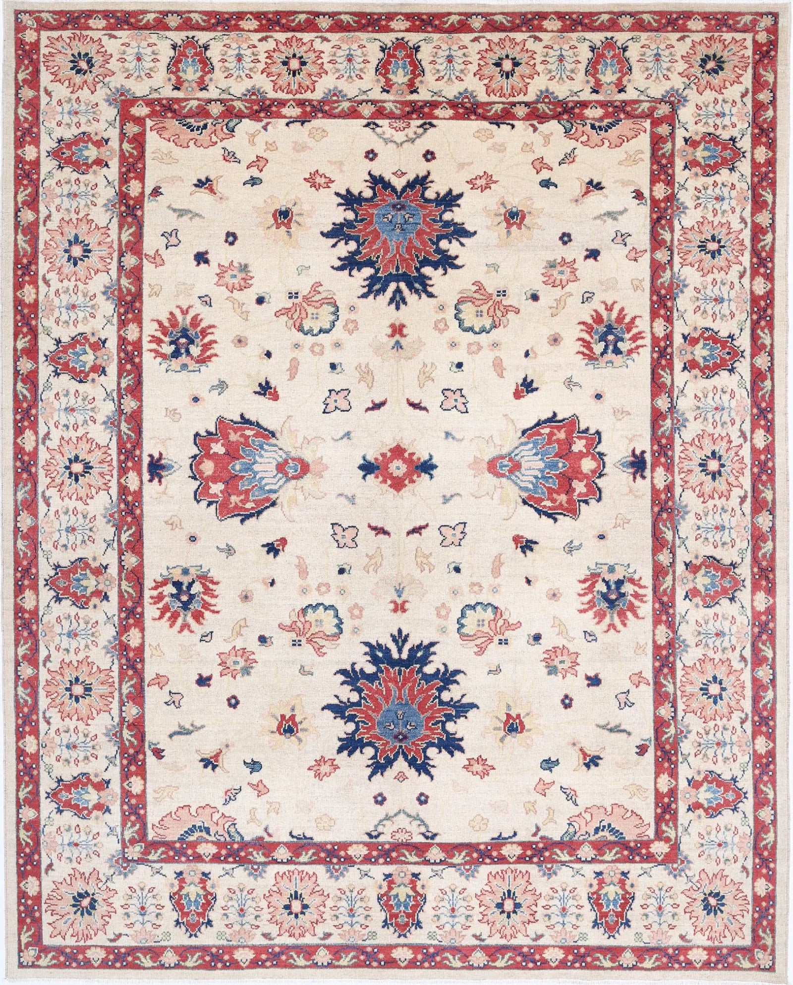 Hand Knotted Ziegler Farhan Gul Wool Rug - 8'0'' x 10'0''