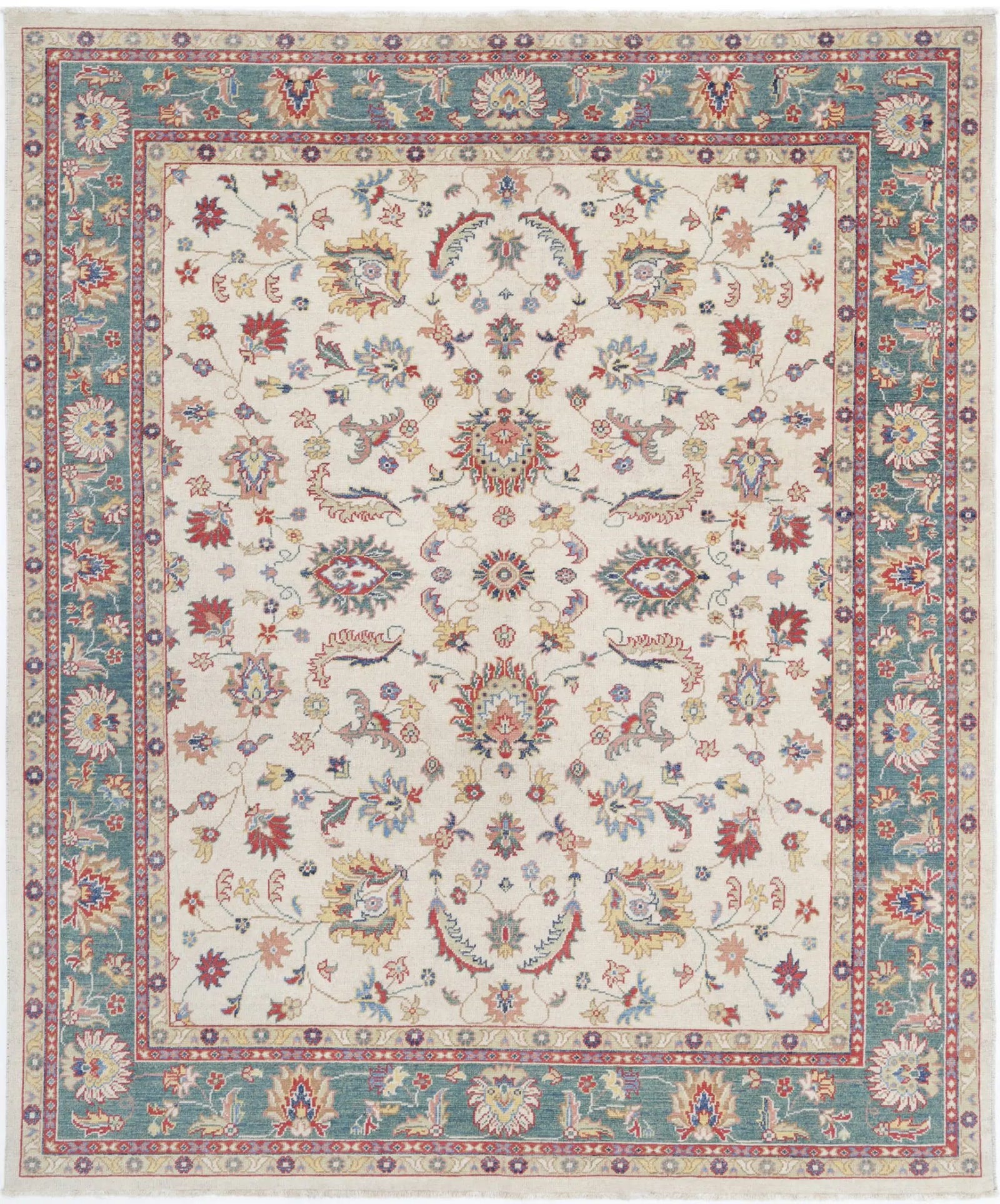 Hand Knotted Ziegler Farhan Gul Wool Rug - 8'0'' x 9'6''