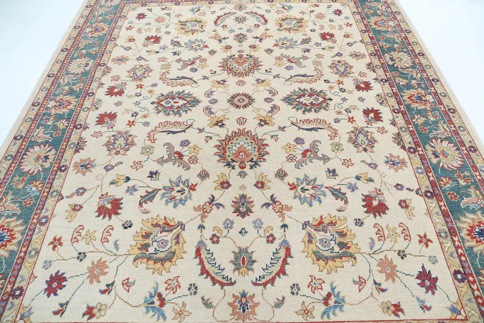 Hand Knotted Ziegler Farhan Gul Wool Rug - 8'0'' x 9'6''