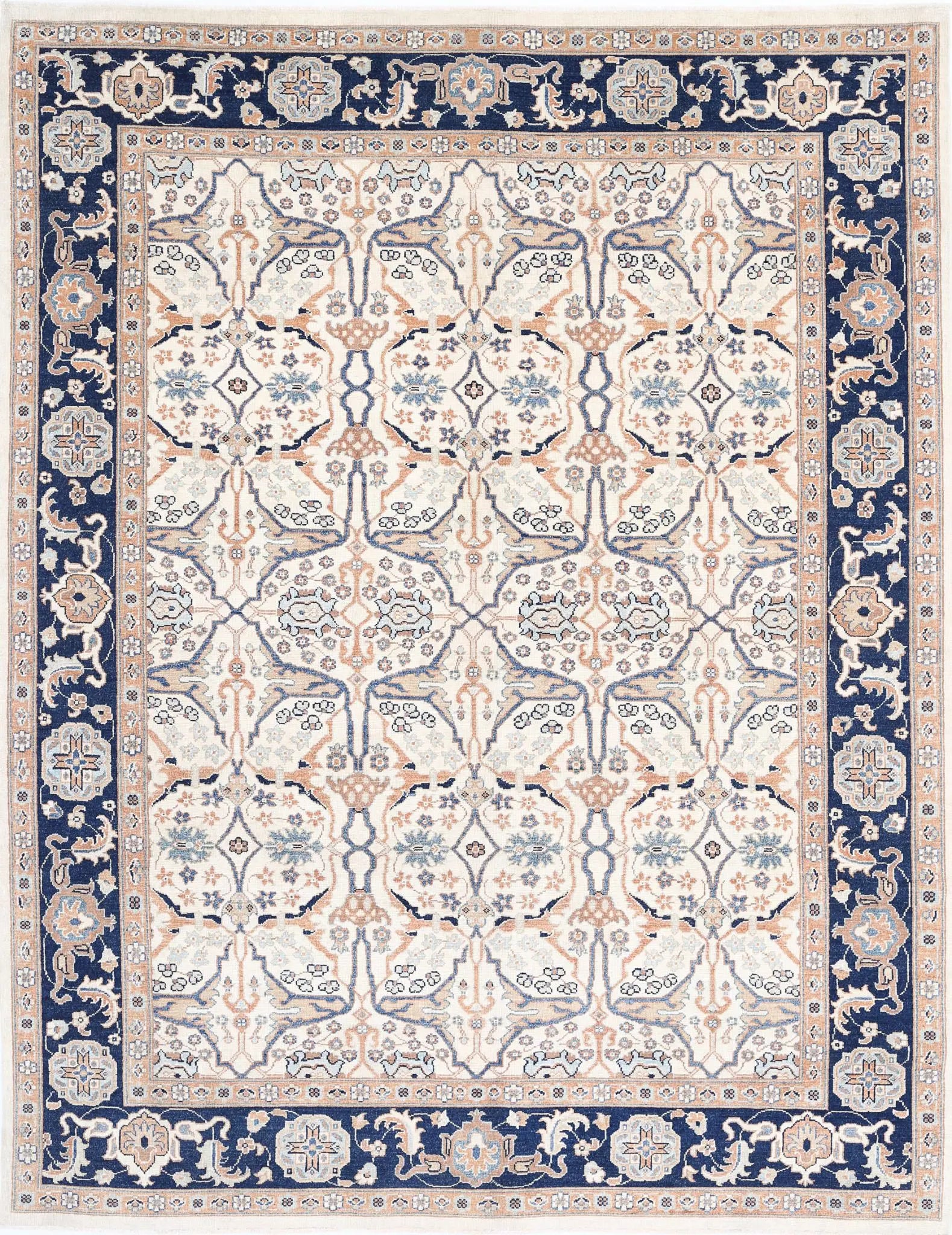 Hand Knotted Ziegler Farhan Gul Wool Rug - 8'11'' x 11'5''
