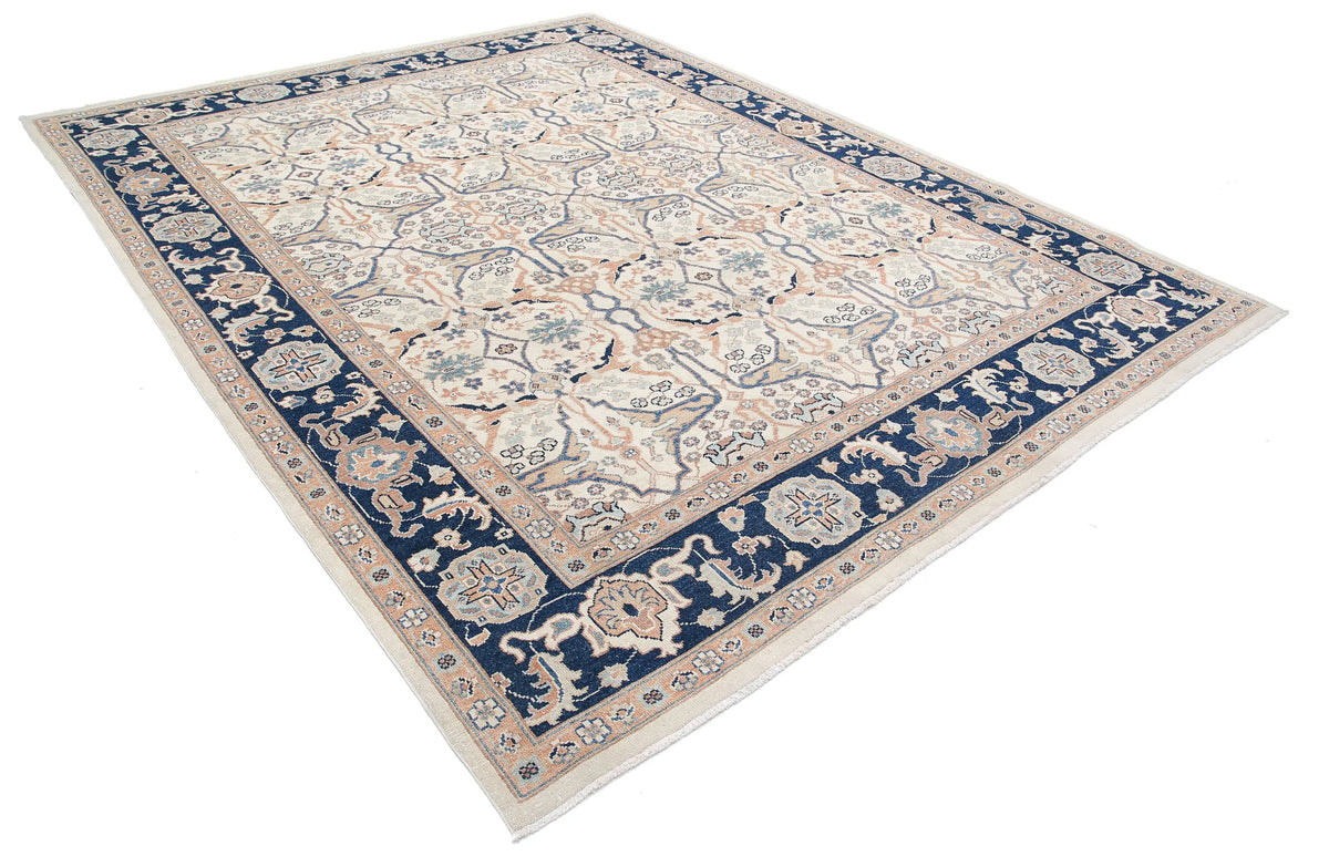 Hand Knotted Ziegler Farhan Gul Wool Rug - 8'11'' x 11'5''