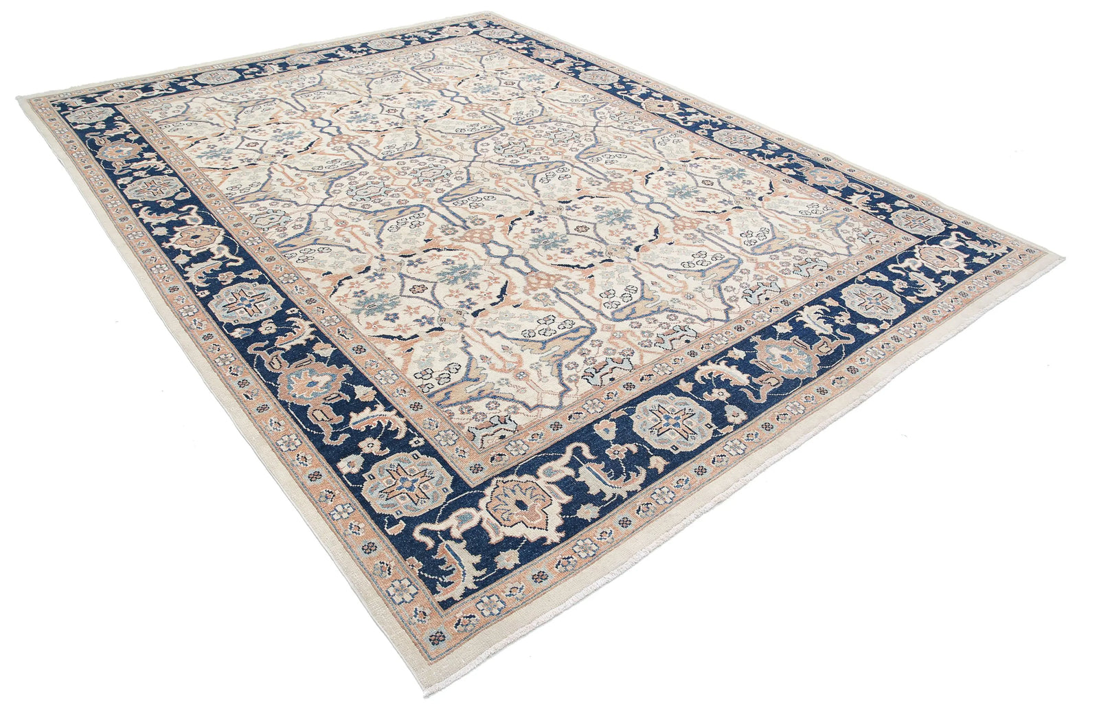 Hand Knotted Ziegler Farhan Gul Wool Rug - 8'11'' x 11'5''