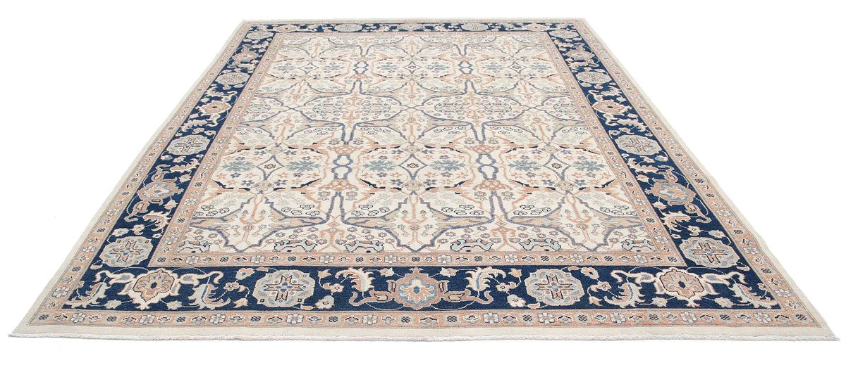 Hand Knotted Ziegler Farhan Gul Wool Rug - 8'11'' x 11'5''