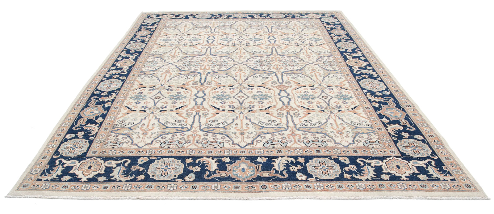 Hand Knotted Ziegler Farhan Gul Wool Rug - 8'11'' x 11'5''