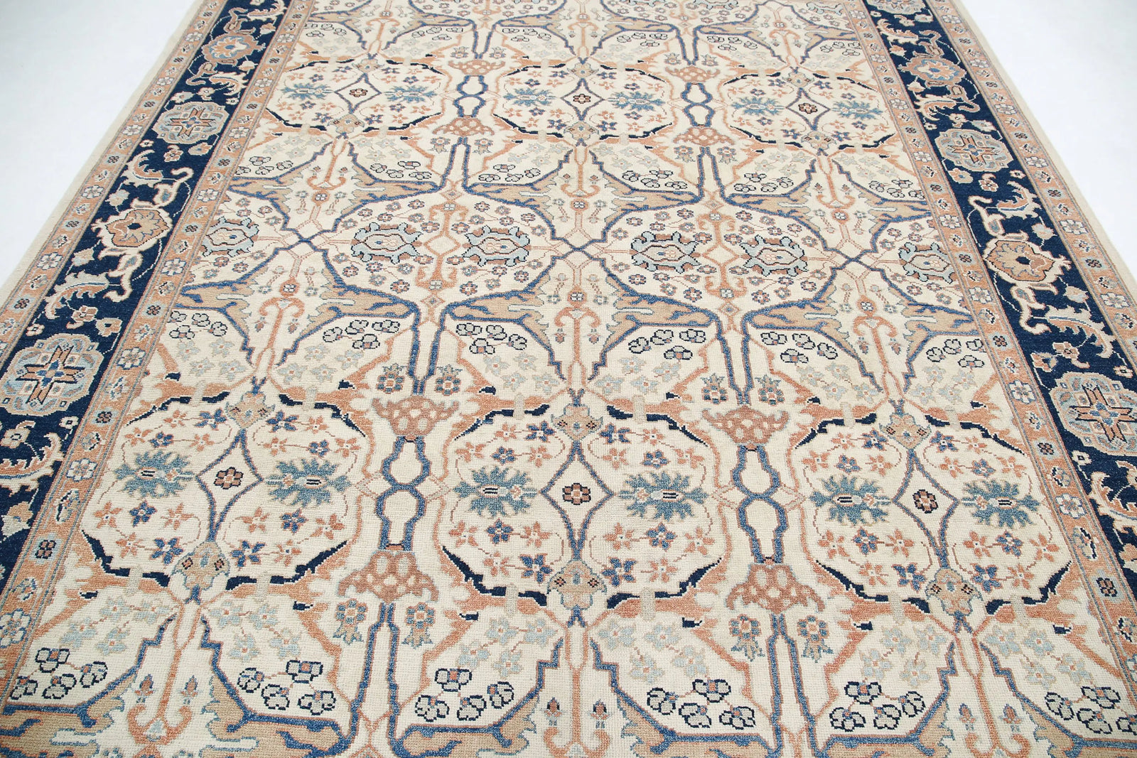 Hand Knotted Ziegler Farhan Gul Wool Rug - 8'11'' x 11'5''
