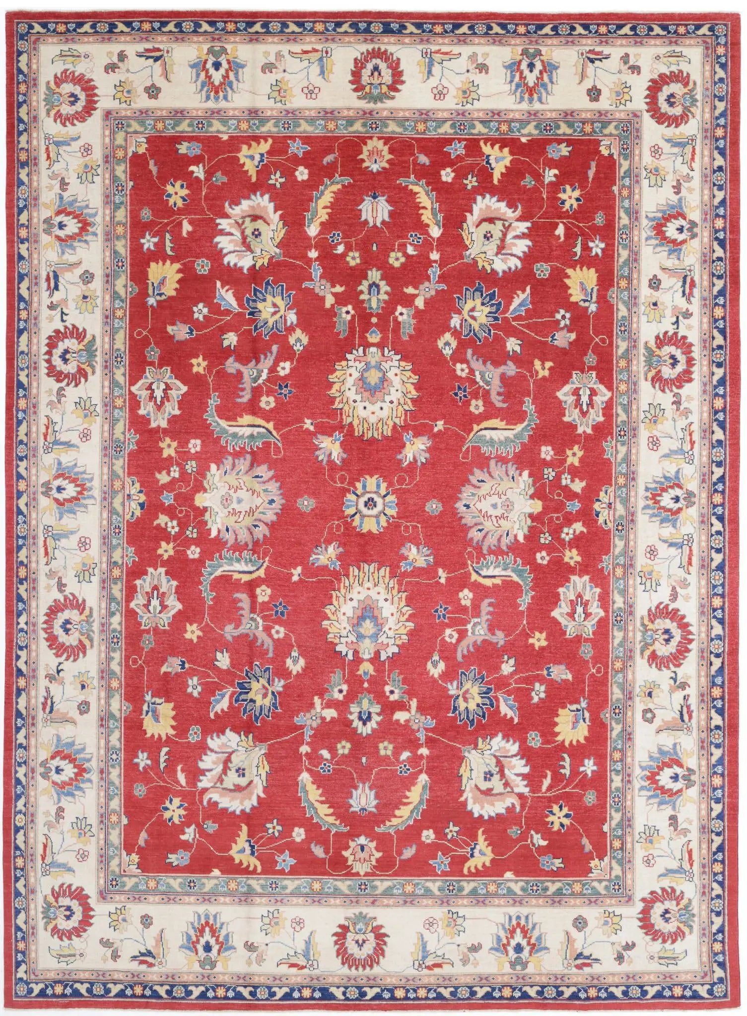 Hand Knotted Ziegler Farhan Gul Wool Rug - 9'7'' x 13'7''
