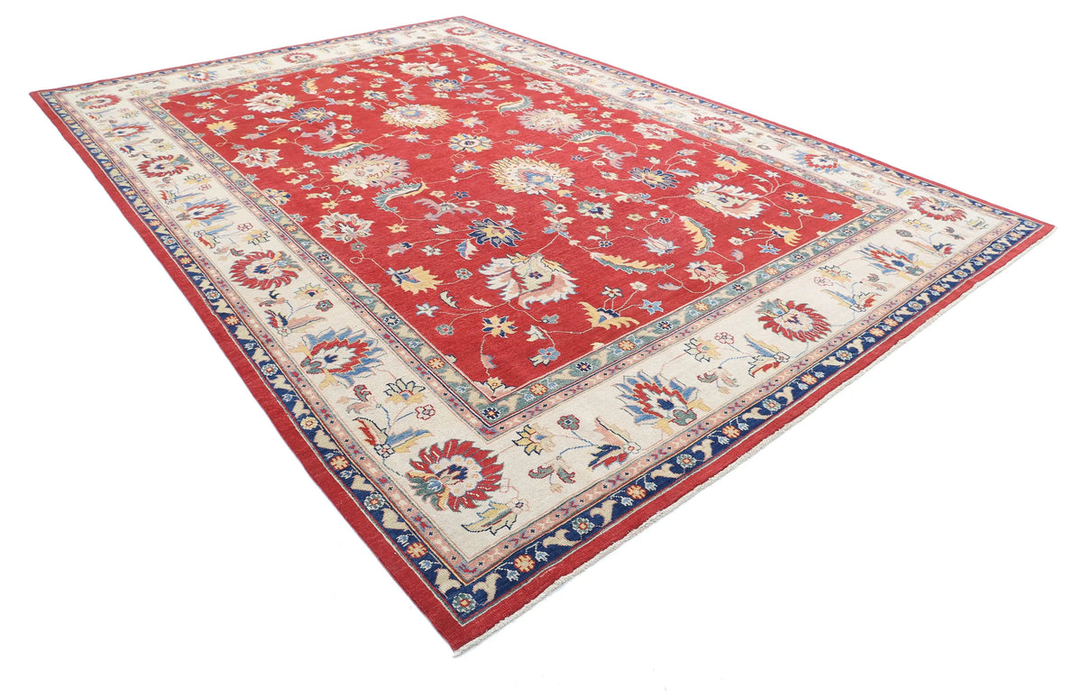 Hand Knotted Ziegler Farhan Gul Wool Rug - 9'7'' x 13'7''
