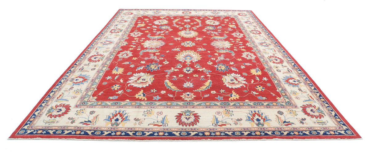 Hand Knotted Ziegler Farhan Gul Wool Rug - 9'7'' x 13'7''