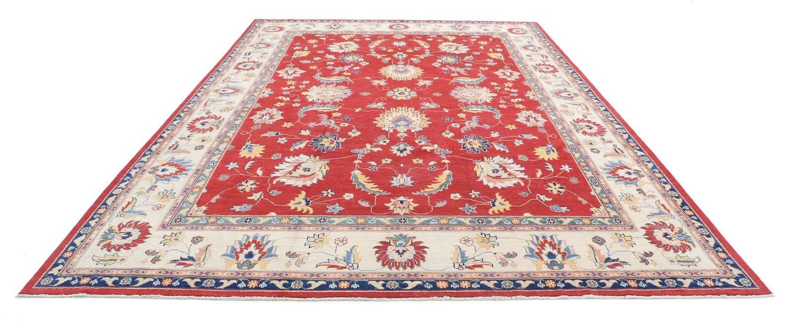 Hand Knotted Ziegler Farhan Gul Wool Rug - 9'7'' x 13'7''