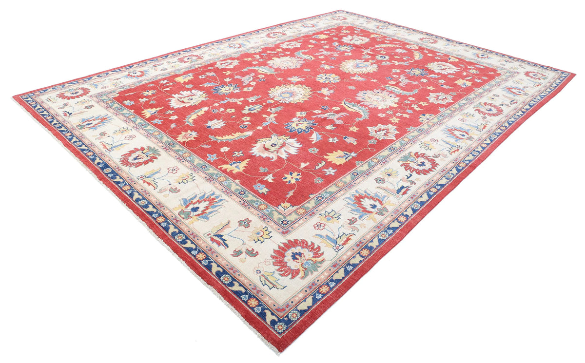 Hand Knotted Ziegler Farhan Gul Wool Rug - 9'7'' x 13'7''