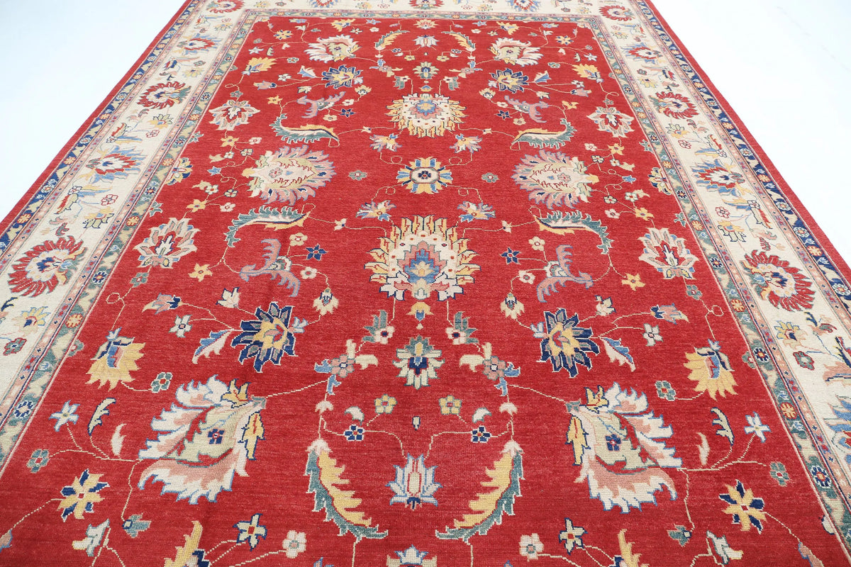 Hand Knotted Ziegler Farhan Gul Wool Rug - 9'7'' x 13'7''
