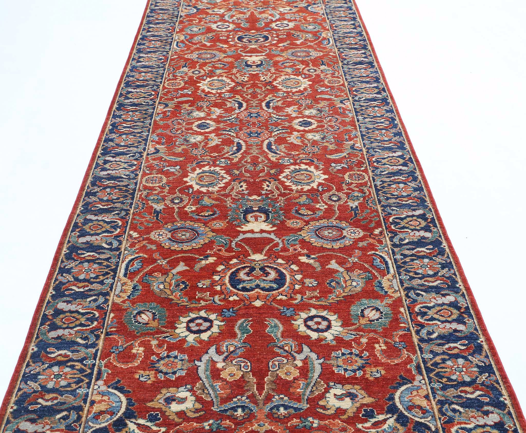 Hand Knotted Ziegler Farhan Wool Rug - 4'0'' x 13'6''
