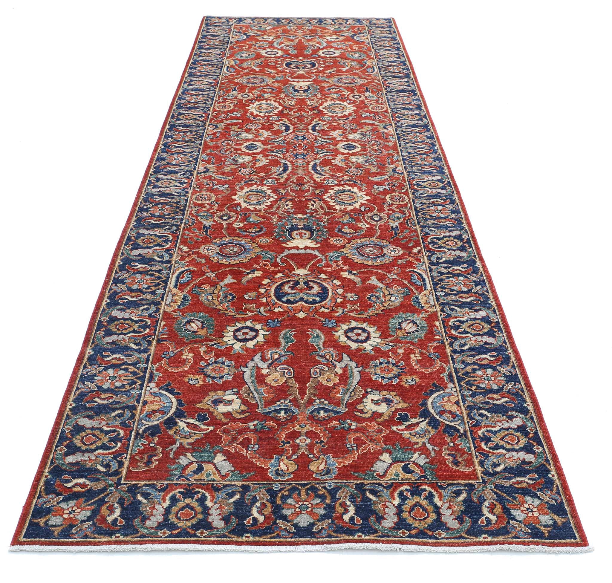 Hand Knotted Ziegler Farhan Wool Rug - 4'0'' x 13'6''