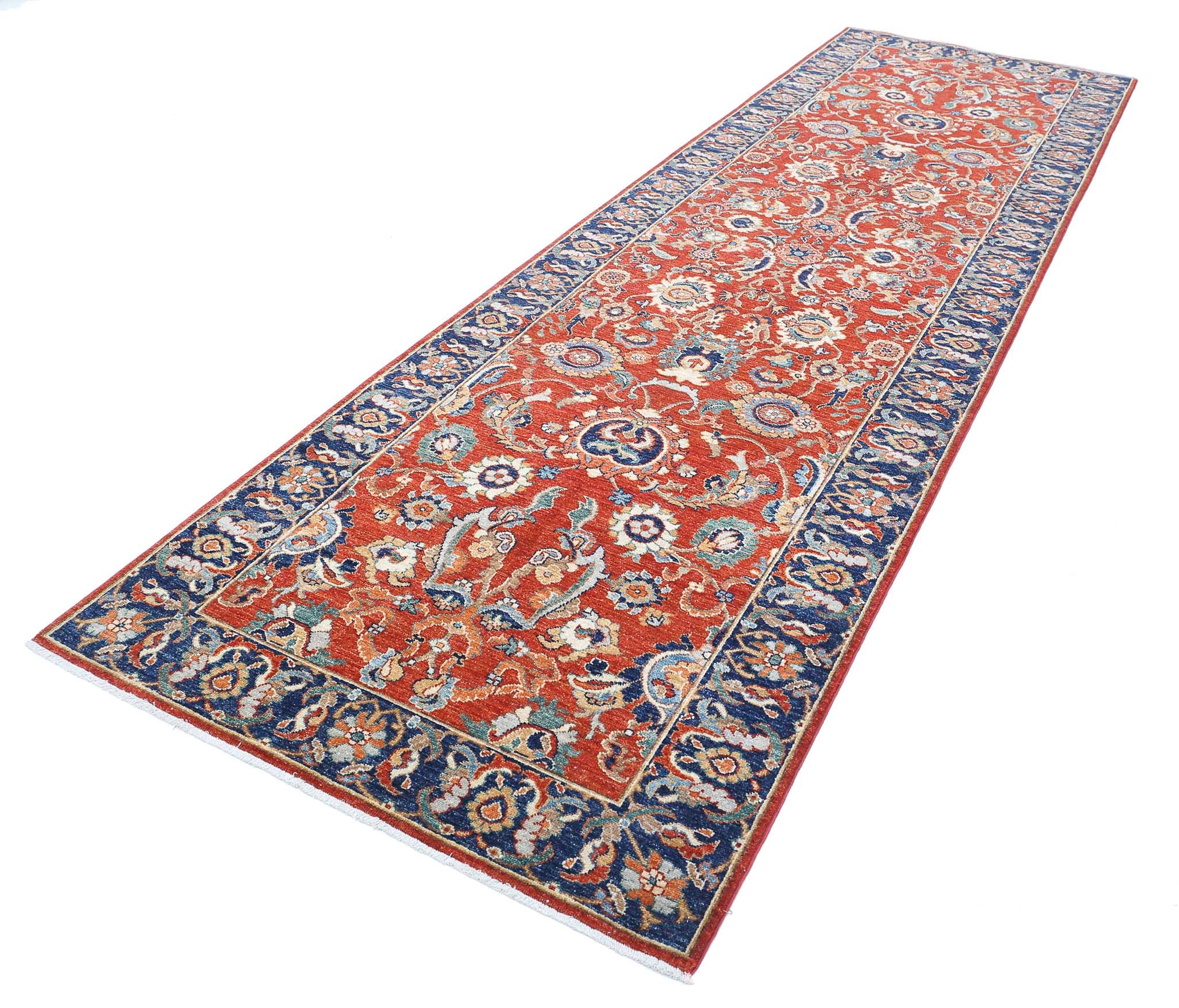 Hand Knotted Ziegler Farhan Wool Rug - 4'0'' x 13'6''