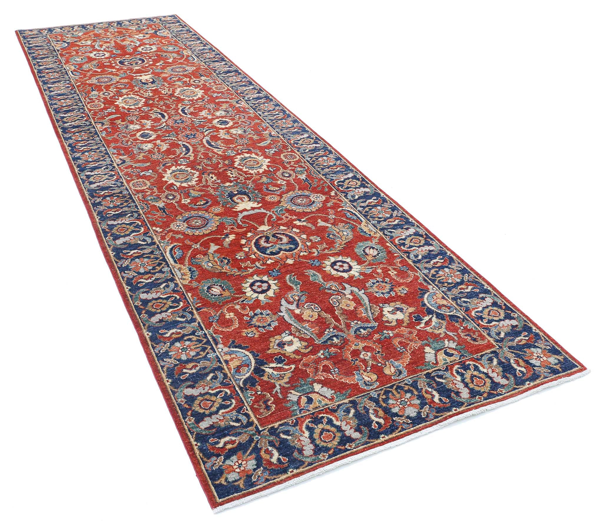 Hand Knotted Ziegler Farhan Wool Rug - 4'0'' x 13'6''