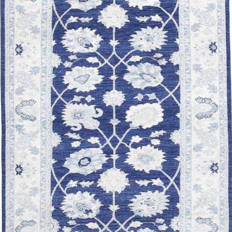 Hand Knotted Ziegler Farhan Wool Rug - 4'0'' x 26'9''