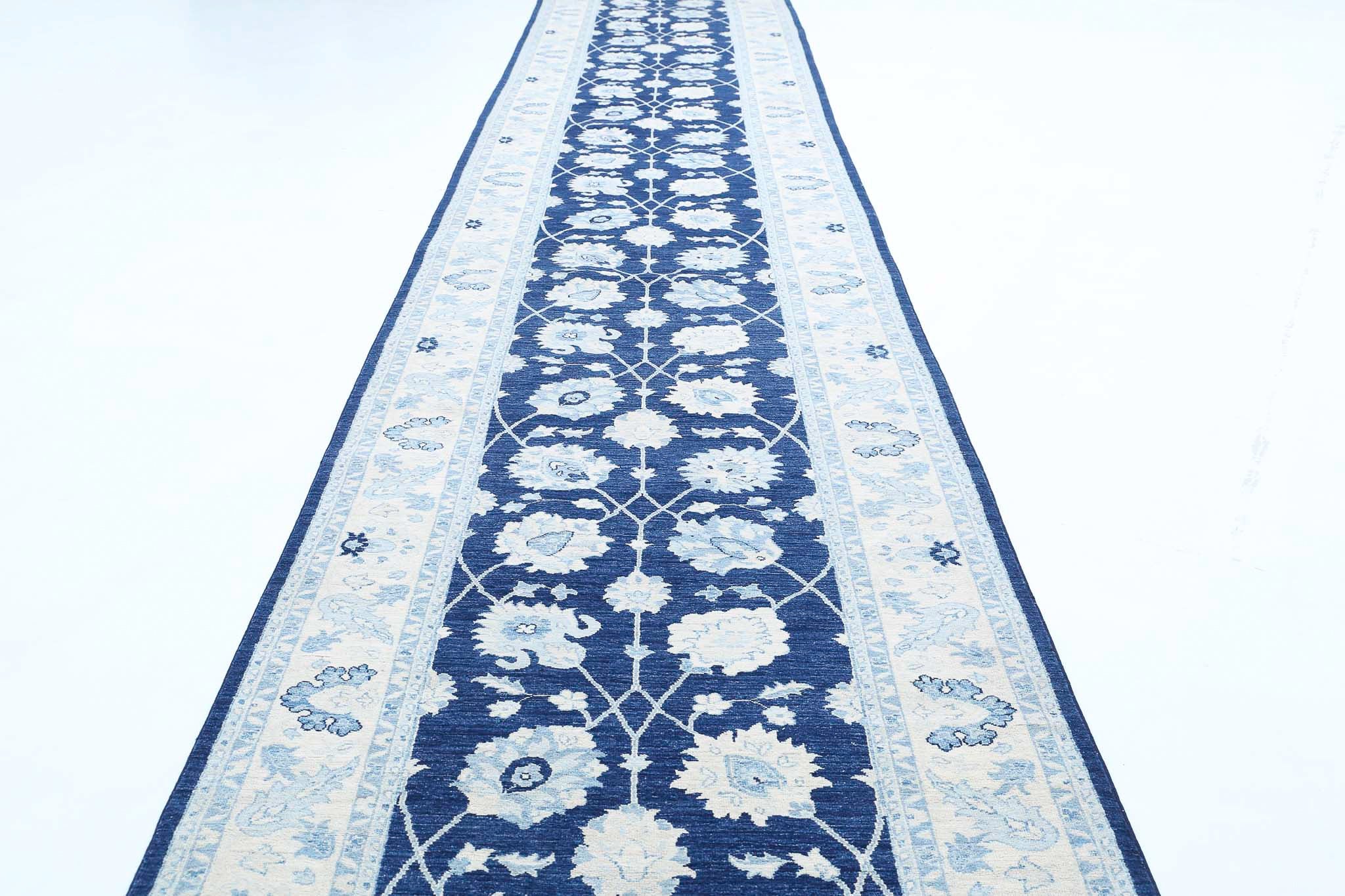 Hand Knotted Ziegler Farhan Wool Rug - 4'0'' x 26'9''