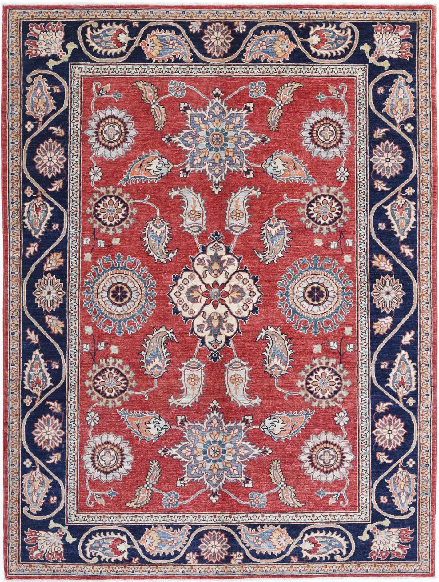 Hand Knotted Ziegler Farhan Wool Rug - 4'10'' x 6'5''
