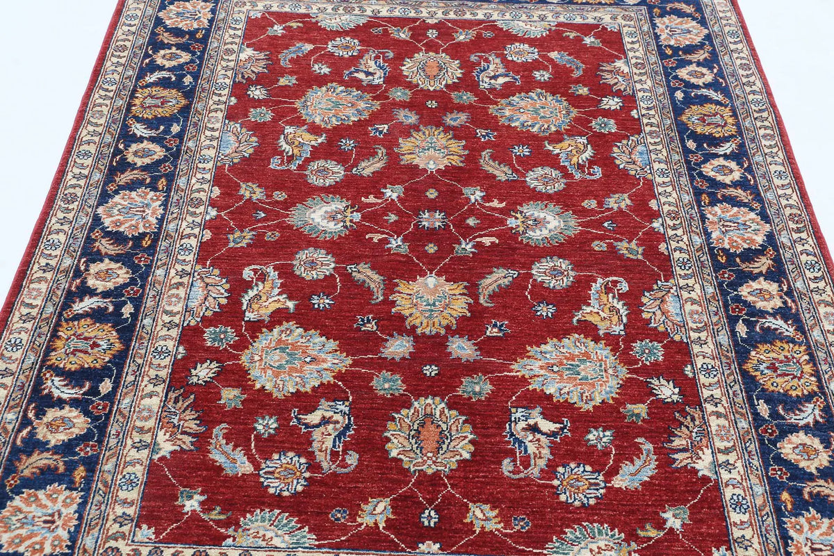 Hand Knotted Ziegler Farhan Wool Rug - 4'10'' x 6'5'' - Arteverk Rugs Area rug