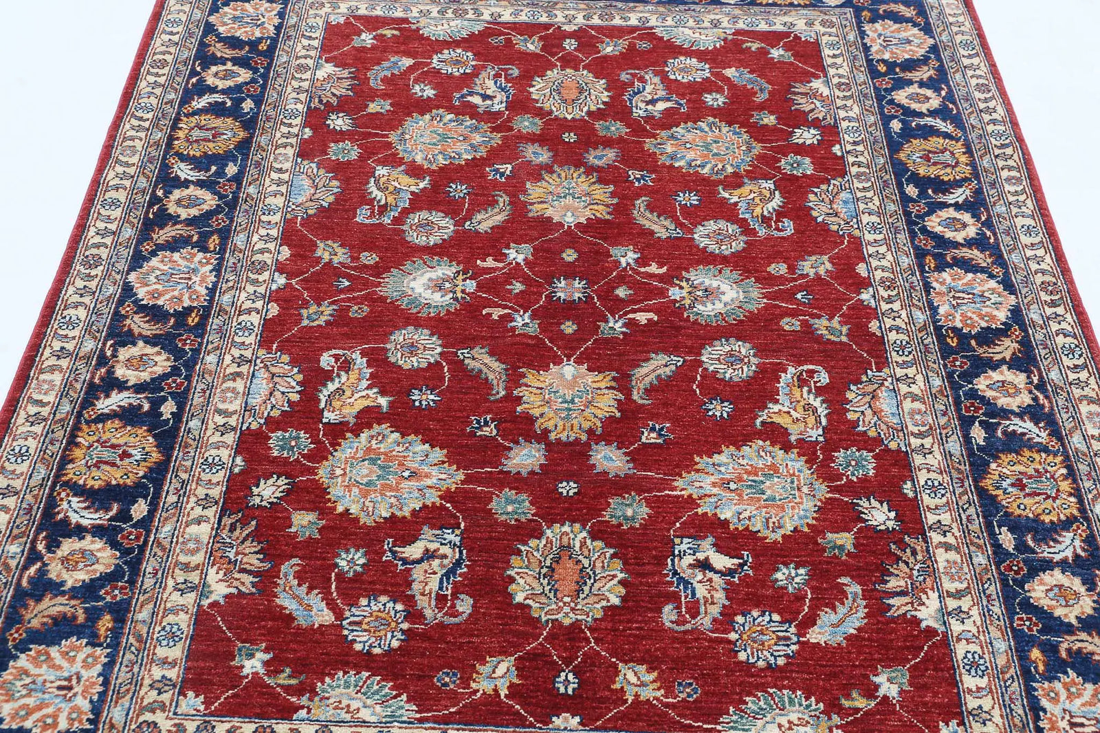 Hand Knotted Ziegler Farhan Wool Rug - 4'10'' x 6'5''