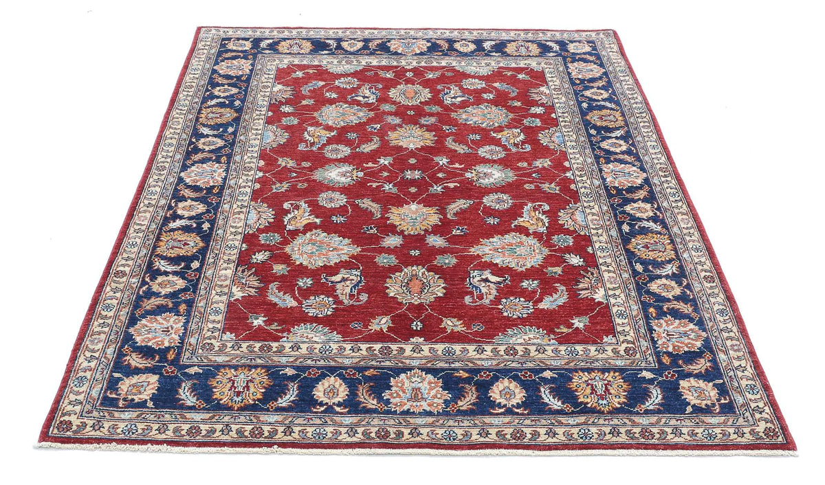 Hand Knotted Ziegler Farhan Wool Rug - 4'10'' x 6'5'' - Arteverk Rugs Area rug