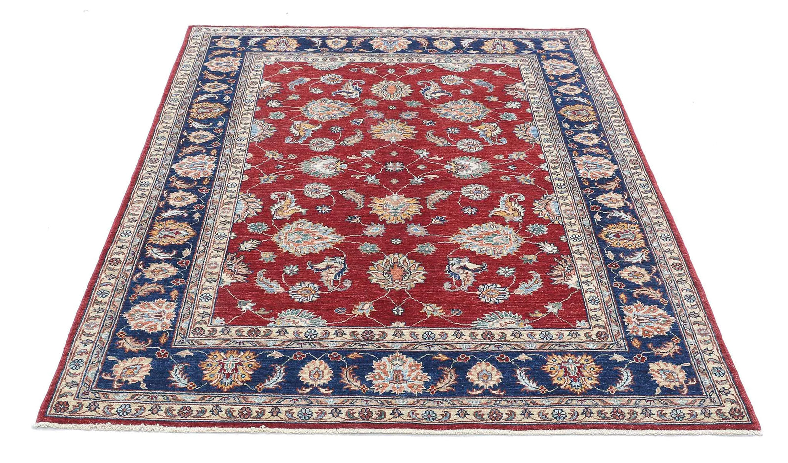 Hand Knotted Ziegler Farhan Wool Rug - 4'10'' x 6'5'' - Arteverk Rugs Area rug