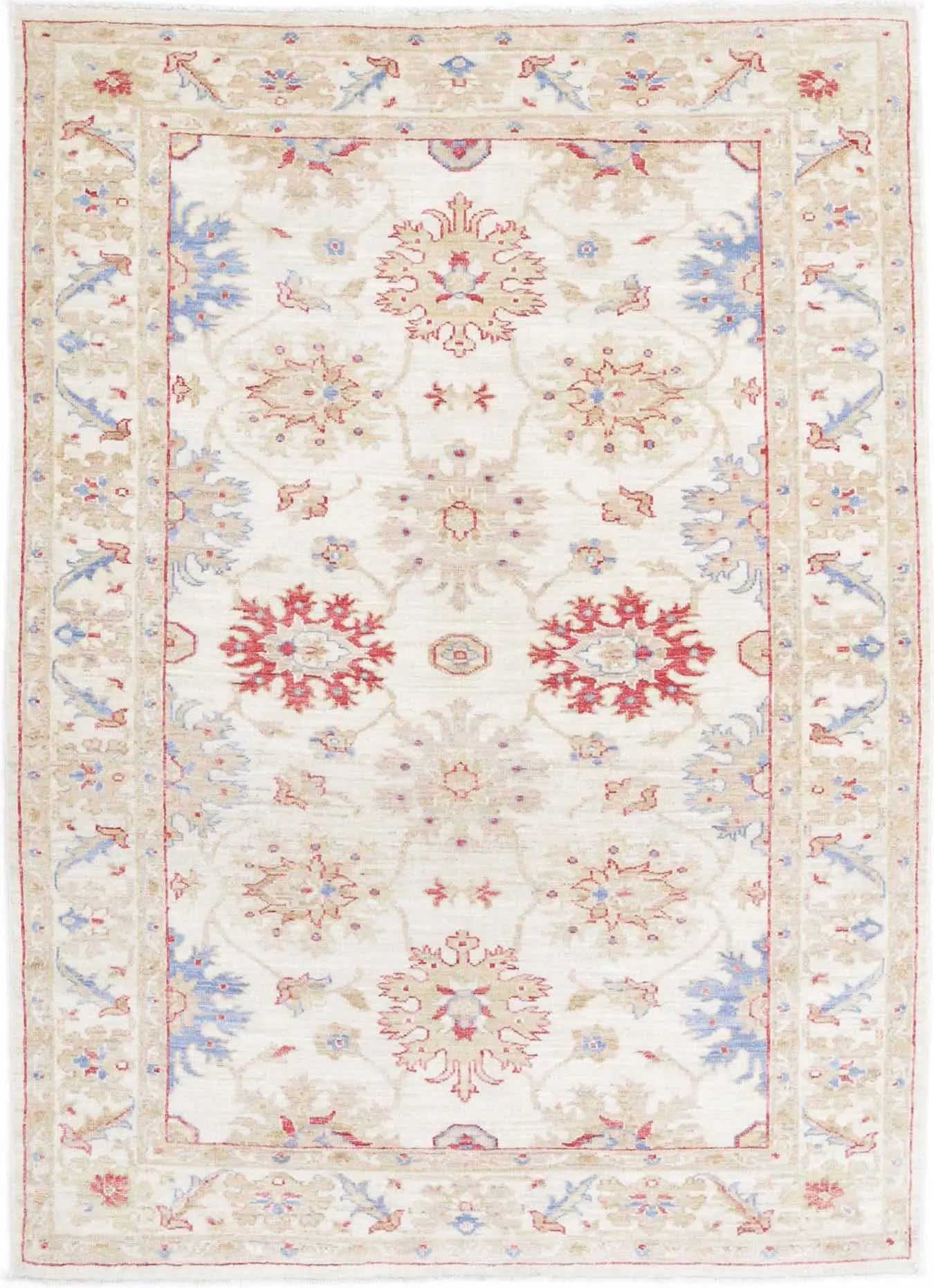 Hand Knotted Ziegler Farhan Wool Rug - 4'2'' x 5'8''