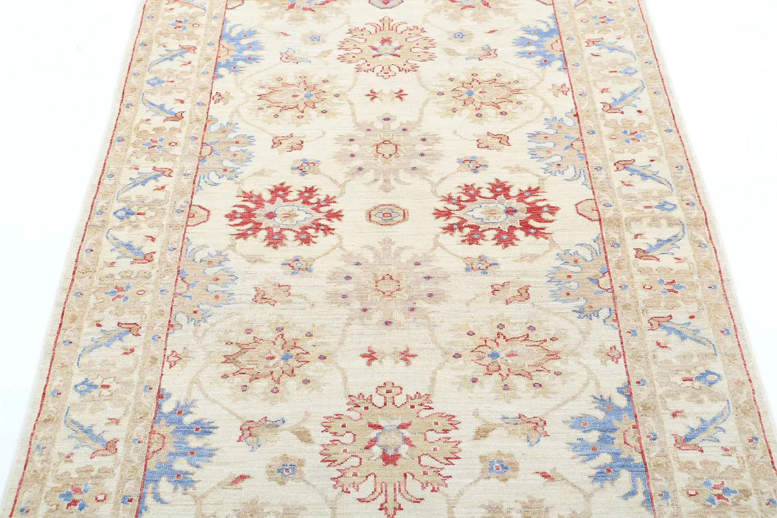 Hand Knotted Ziegler Farhan Wool Rug - 4'2'' x 5'8''