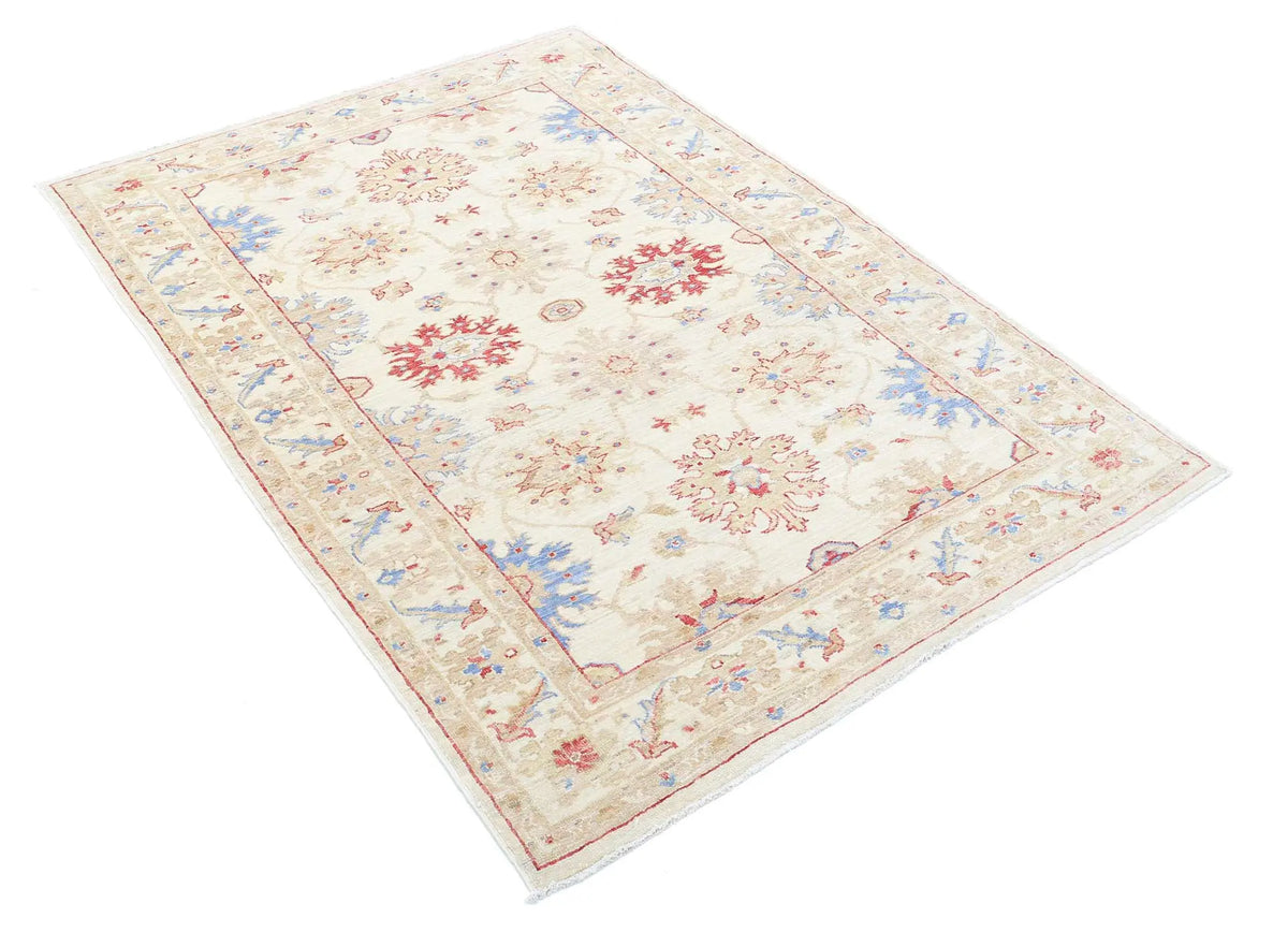 Hand Knotted Ziegler Farhan Wool Rug - 4'2'' x 5'8'' - Arteverk Rugs Area rug