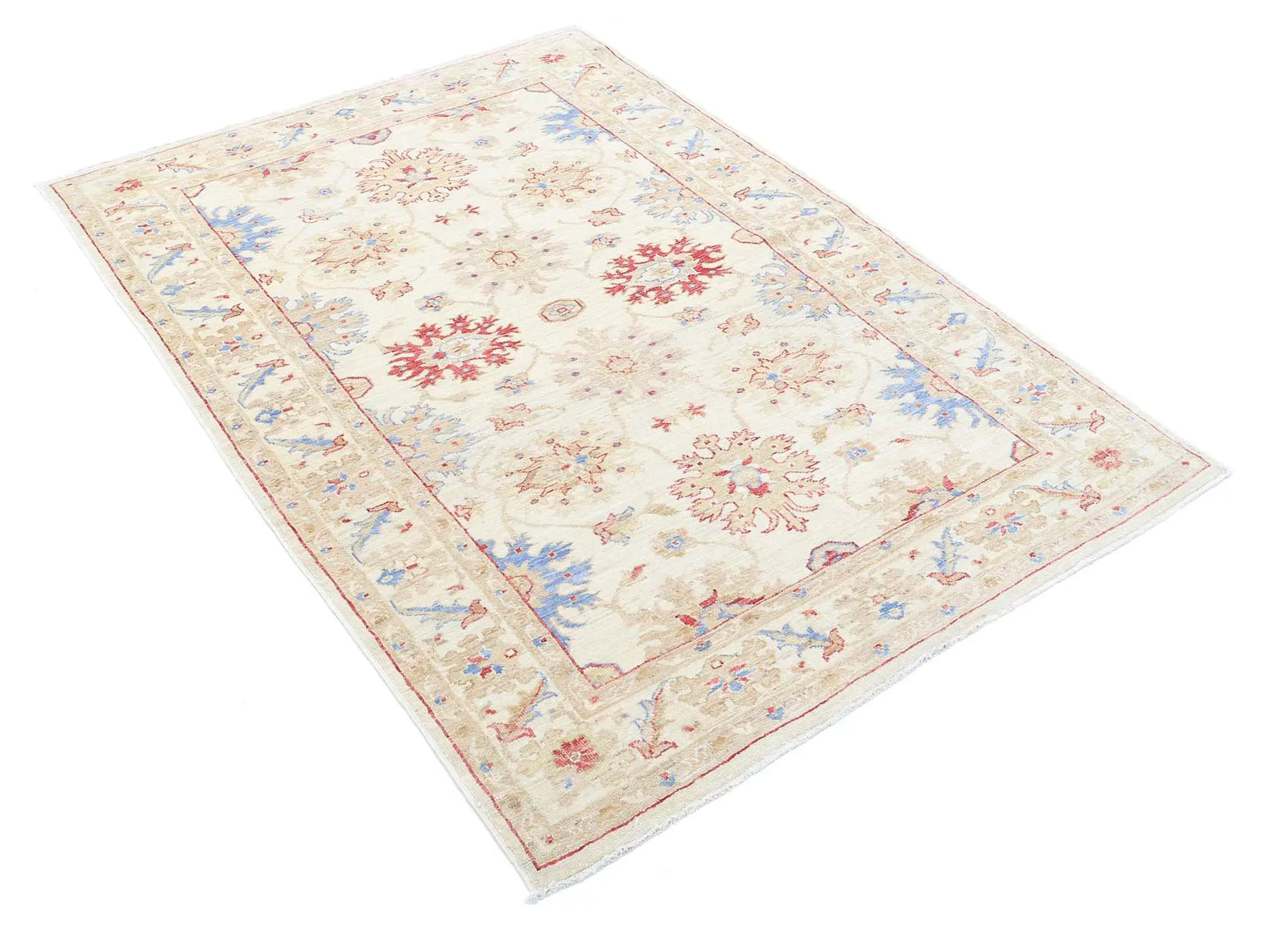 Hand Knotted Ziegler Farhan Wool Rug - 4'2'' x 5'8'' - Arteverk Rugs Area rug