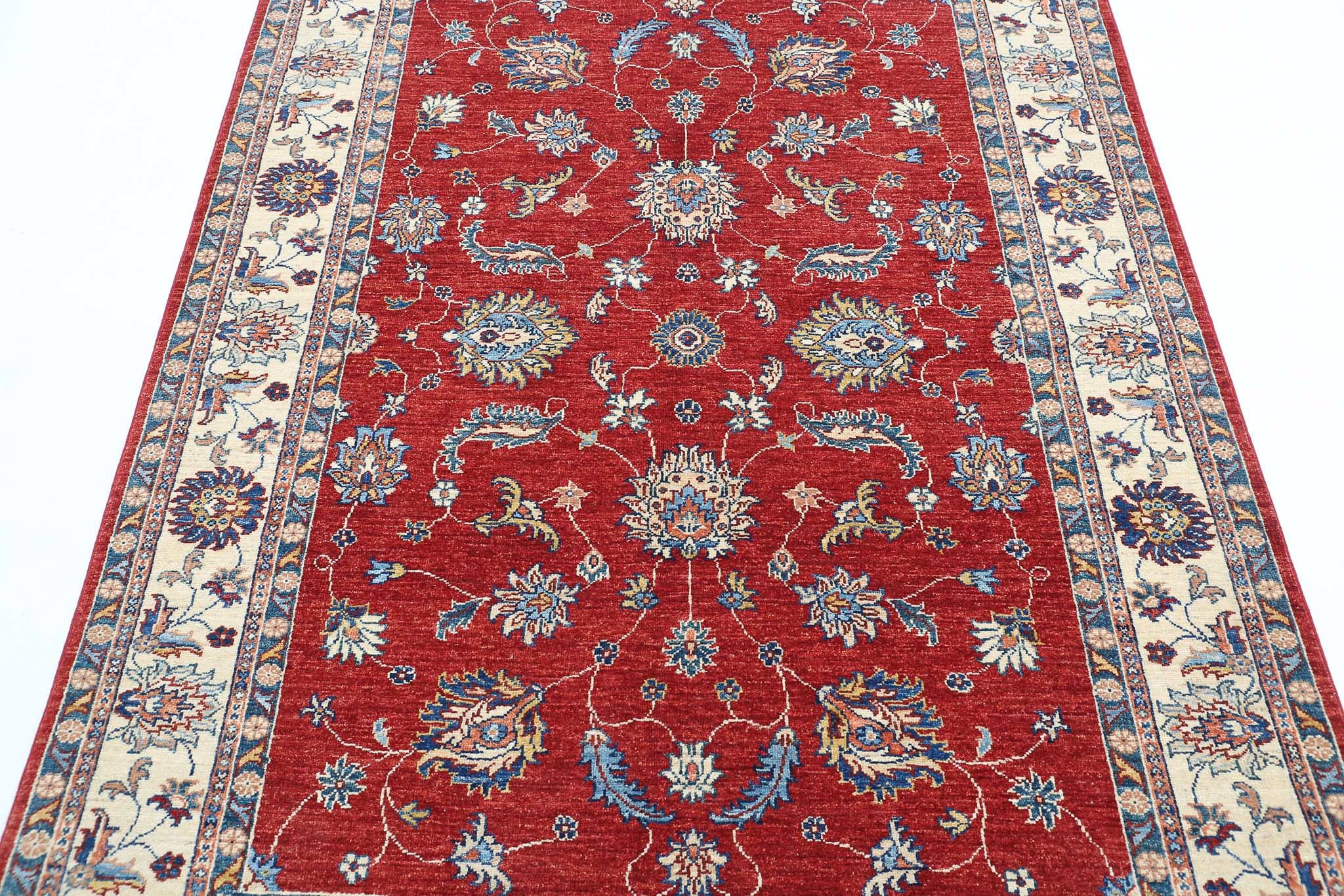Hand Knotted Ziegler Farhan Wool Rug - 4'9'' x 6'7''