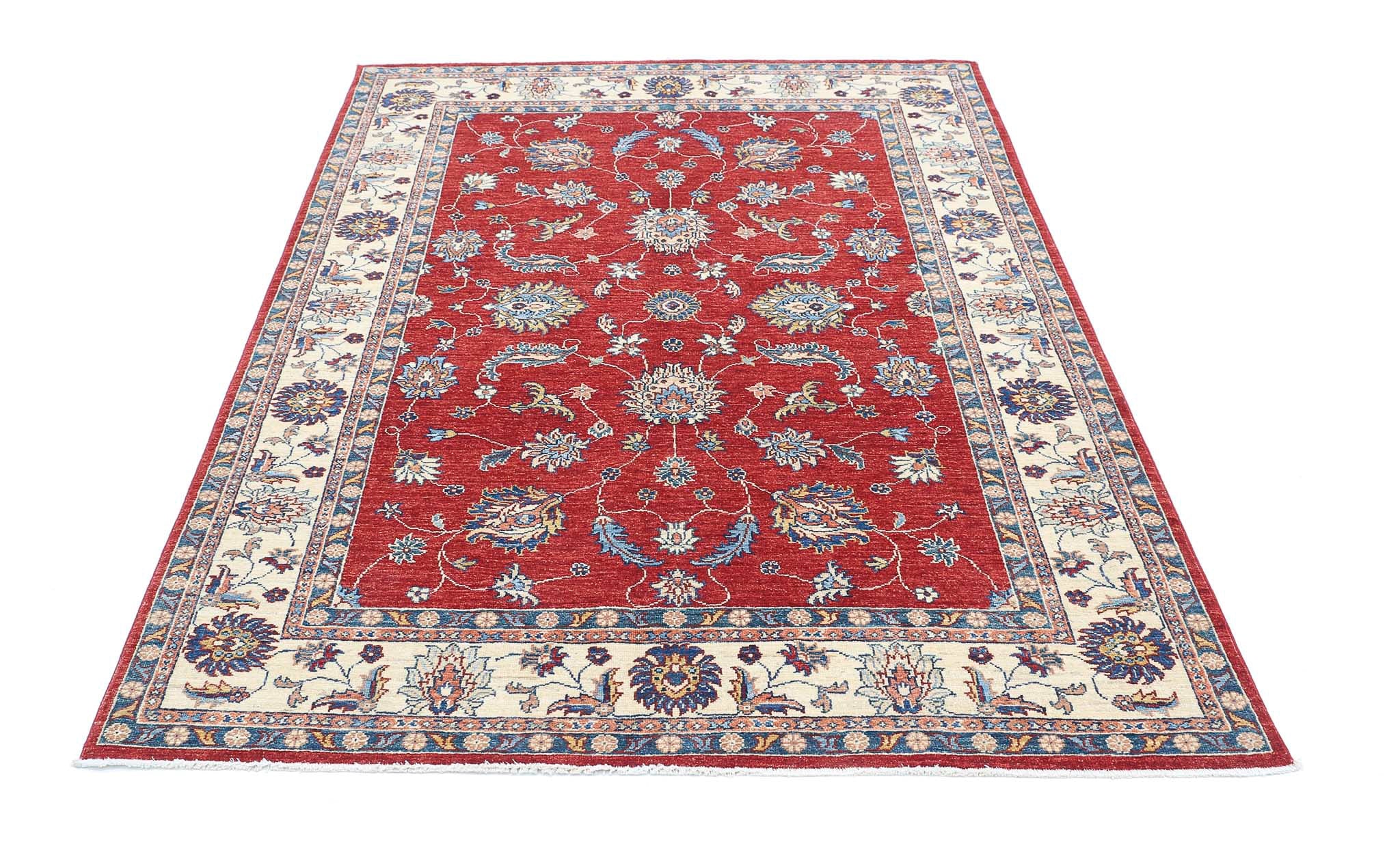 Hand Knotted Ziegler Farhan Wool Rug - 4'9'' x 6'7''