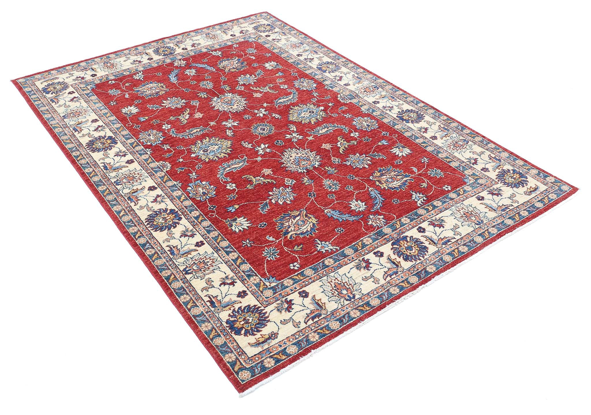 Hand Knotted Ziegler Farhan Wool Rug - 4'9'' x 6'7''