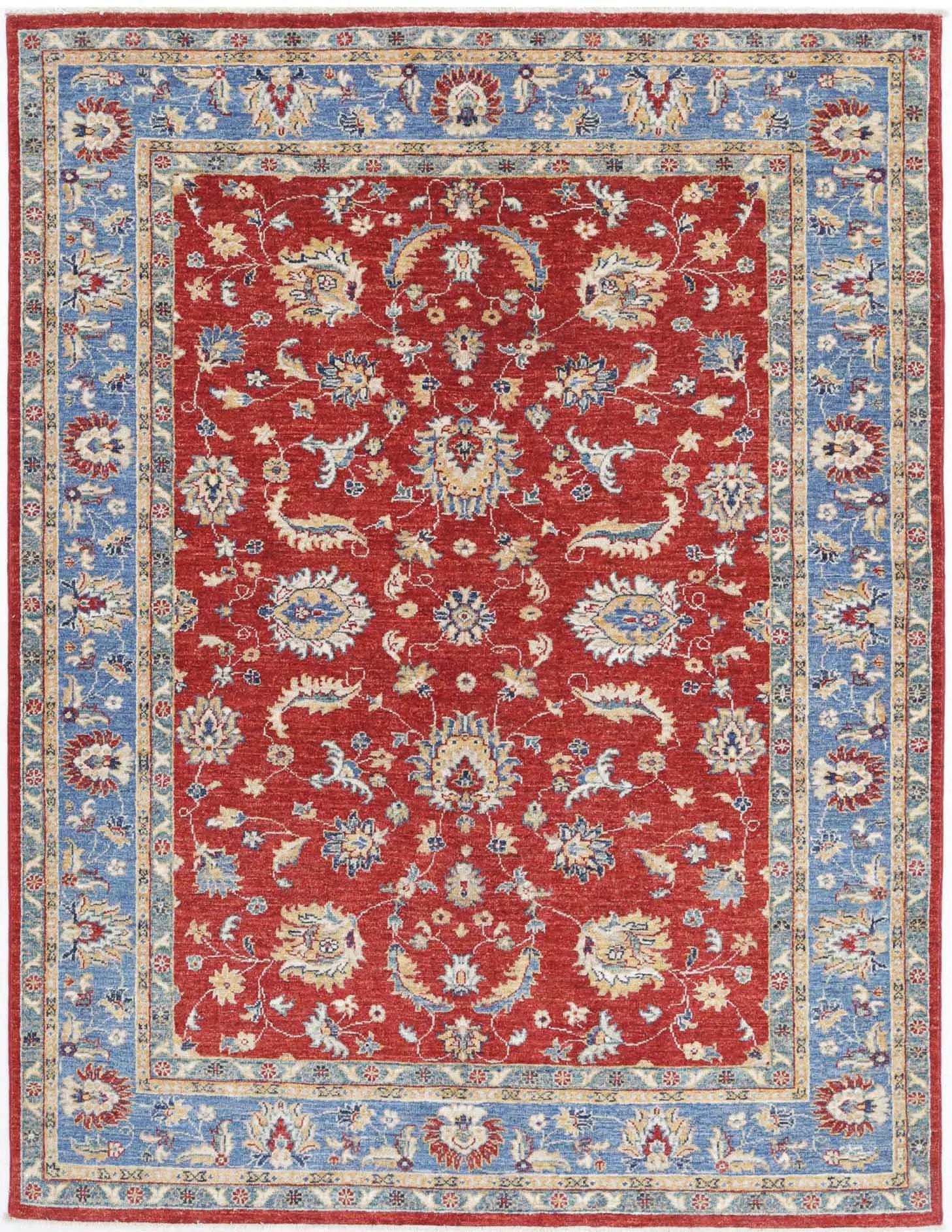 Hand Knotted Ziegler Farhan Wool Rug - 5'0'' x 6'7''