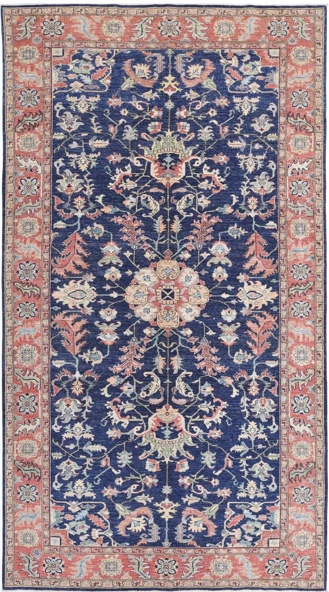 Hand Knotted Ziegler Farhan Wool Rug - 6'3'' x 11'6''