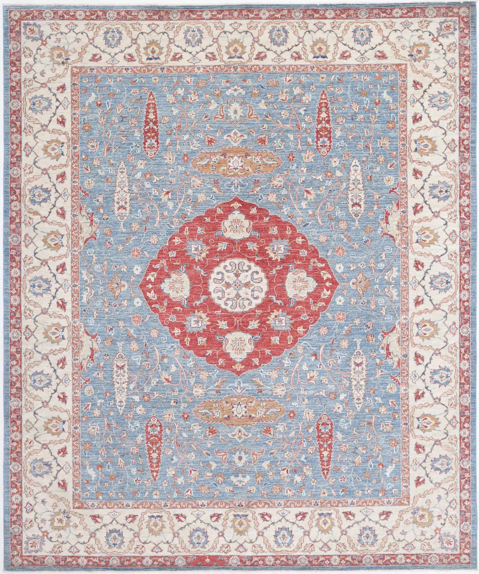 Hand Knotted Ziegler Farhan Wool Rug - 8'0'' x 9'9''