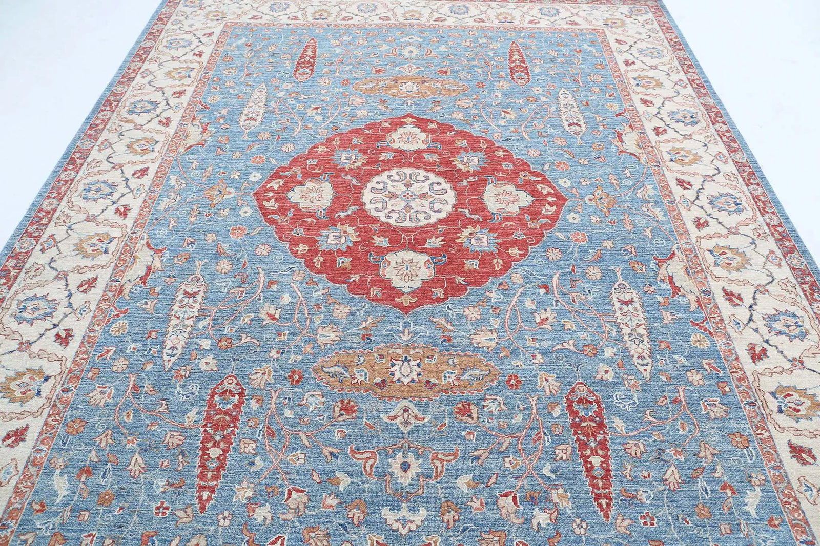 Hand Knotted Ziegler Farhan Wool Rug - 8'0'' x 9'9''