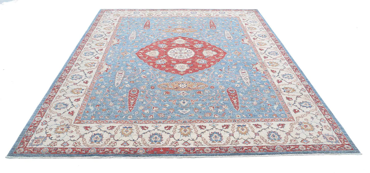 Hand Knotted Ziegler Farhan Wool Rug - 8'0'' x 9'9'' - Arteverk Rugs Area rug