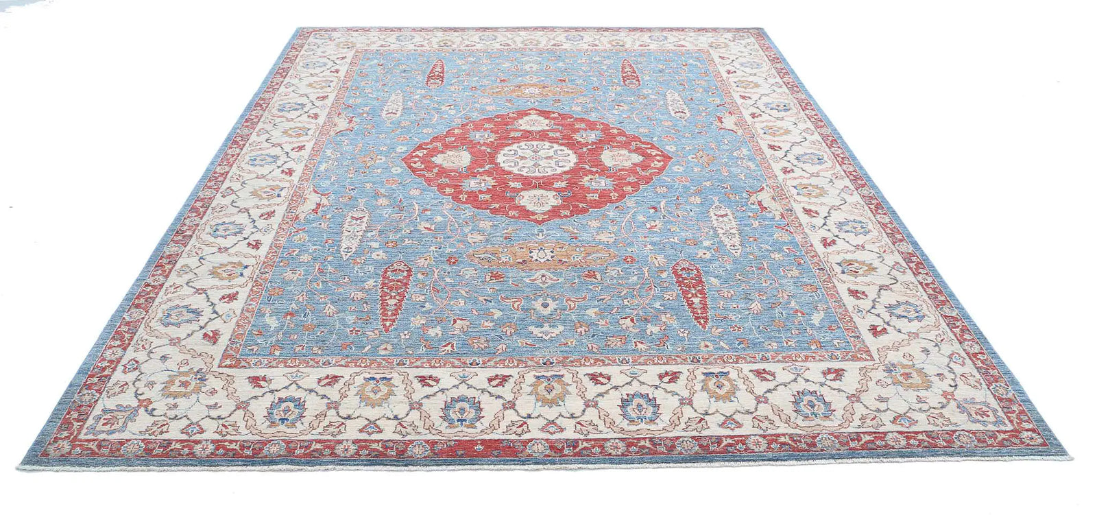 Hand Knotted Ziegler Farhan Wool Rug - 8'0'' x 9'9'' - Arteverk Rugs Area rug